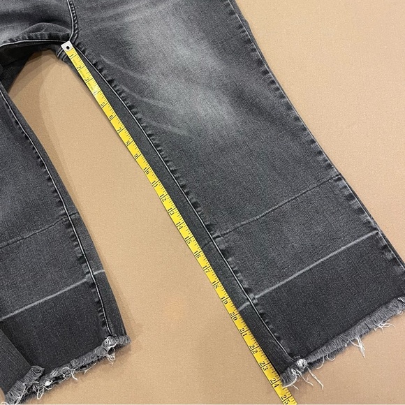 Just Blue Wide Leg Cropped Jeans Washed Grey Size 15/32 - Picture 12 of 14